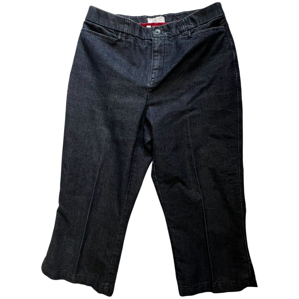 Christopher & Banks Women's Capri Jeans Stretch Denim Size 10 Dark Navy